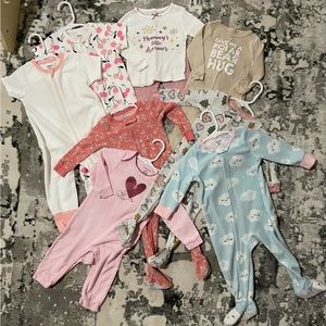 Lot of baby girl clothes - sizes 12m (2 pcs 12-18m)